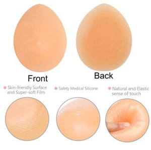 2PCS Silicone Breast Forms Enhancer Concave Bra Inserts Mastectomy Prosthesis - Picture 1 of 11