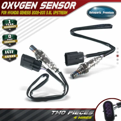 2x Sensor de oxígeno O2 para Hyundai Genesis 2009 2010 2011 3,8 L aguas arriba izquierda y derecha Foto 1 de 4