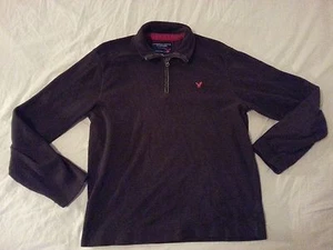 Mens American Eagle Outfitters Half Zip Fleece Sweater Brown M medium - Picture 1 of 3