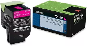 Genuine Lexmark 70C1HM0, 701HM Magenta High Yield Return Program Toner Cartridge - Picture 1 of 1