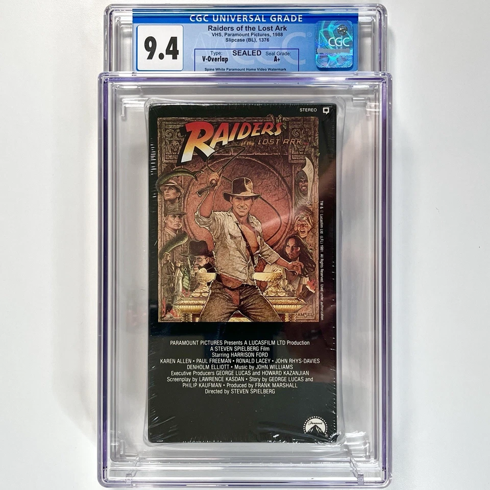 CGC 9.4 💎A+ Indiana Jones Raiders of the Lost Ark VHS Sealed Graded EARLY PRINT - Image 1 of 1