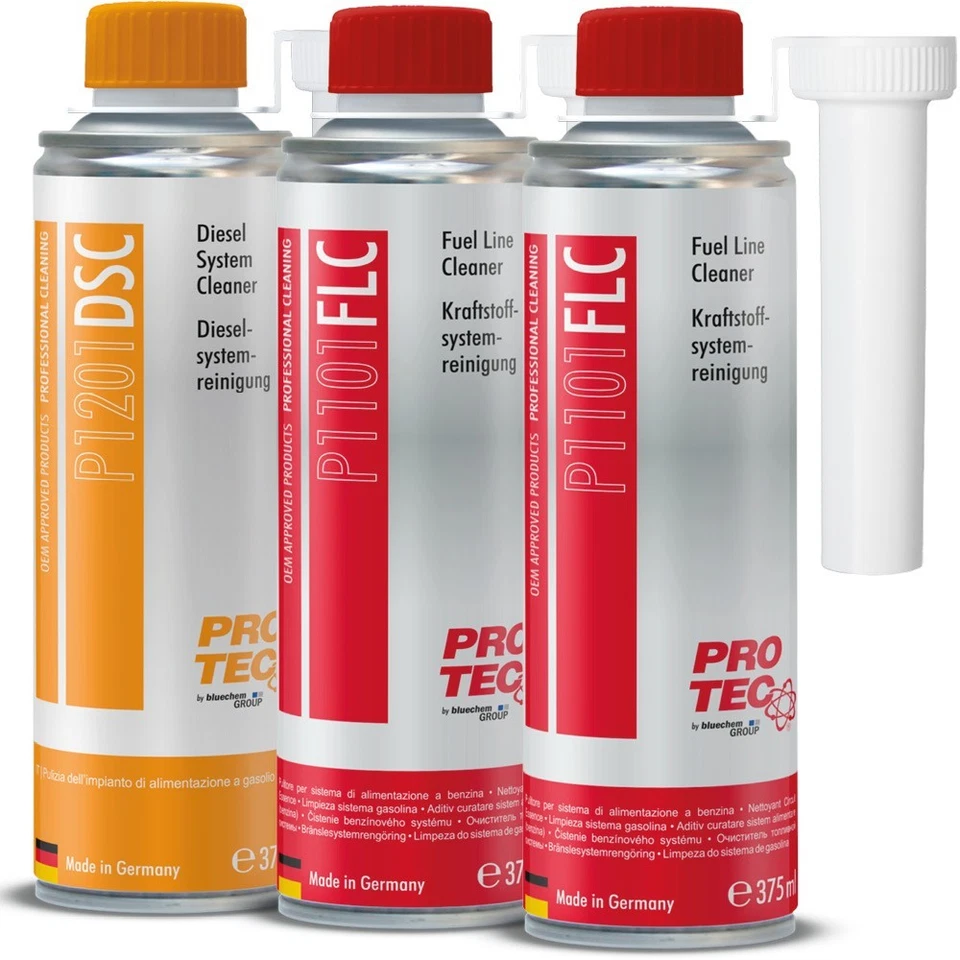 PRO TEC Pro-Tec 2x P1101 + P1201 Kraftstoffsystemreiniger + Diesel Syst. Reinigung 375ml