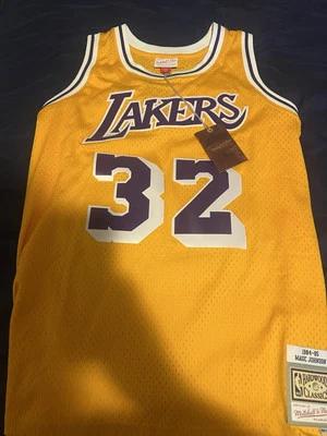 Mitchell & Ness #32 Magic Johnson Lakers Jersey Hardwood Classic Size 52 1985-86 - Image 1 of 4