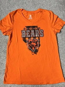 T-shirt NFL Team Apparel ragazza Chicago Bears Large L (10/12) manica corta scollo a V  - Foto 1 di 5