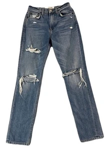 Reformation Jeans Damen 25 Julia Cigarette High Rise Antigua Wash Distressed - Bild 1 von 11