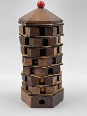 True Genius Brainteaser Wooden Chinese Pagoda Puzzle  Age 14+, Strategy - Image 1 of 4