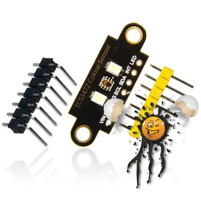 TCS3472 RGB Licht Light Farbe Color mit IR Filter LED TCS3472XFN Sensor I2C Modu - Bild 1 von 3