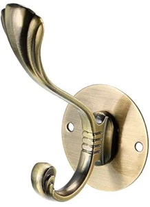 NEW 1Pc Bronze Zinc Alloy Retro Style Wall Mounted Single Hook Coat Towel Robe - Picture 1 of 7