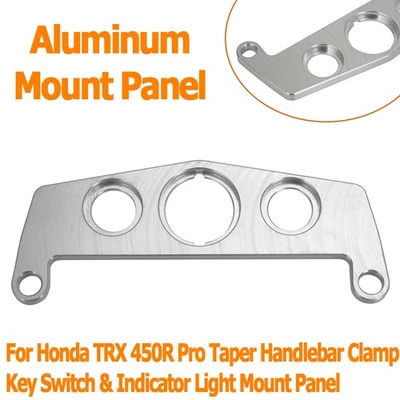 Aluminum Key Switch & Indicator Light Mount Panel For Honda TRX450R Pro Taper - Image 1 of 4