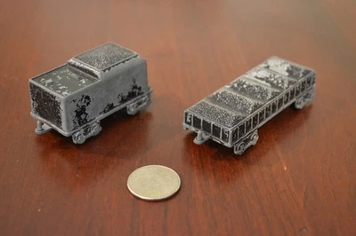 LOT VINTAGE MIDGETOY DIECAST METAL TRAIN CARS SET ROCKFORD ILL USA COAL BLACK - Image 1 of 4
