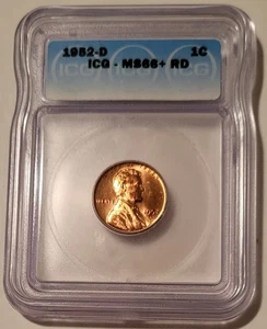 1952 D Lincoln Wheat Cent Unc MS66+ RED ICG - Picture 1 of 4