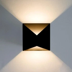 Modern Outdoor Wall Lights, Black LED Exterior Wall Light Fixtures, Dimmable ... - Picture 1 of 7