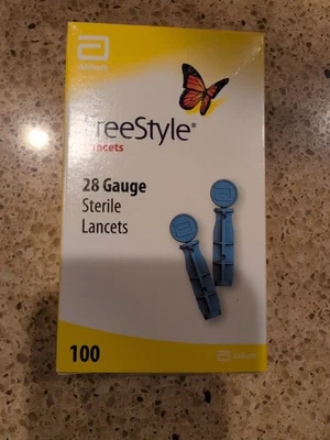 Lancetas estériles Freestyle calibre 28 - Paquete de 100 Foto 1 de 4