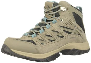 Columbia Womens Crestwood Mid Waterproof Boot Hiking New Olive Wide BK5371-089 - Picture 1 of 9