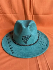 Youth Vegan Suede Custom Burned Hat Size 17.5”-22.5” - Picture 1 of 6