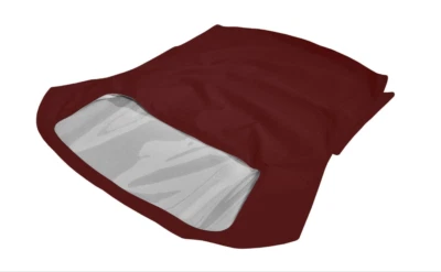 适用于菲亚特 124 Spider CS1 1600 1800 可调式柔软上衣 1966 - 79 Burgundy 画布 — 第 1/3 张图片