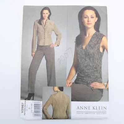 Vogue 2987 Anne Klein Sewing Pattern UNCUT Jacket Top Pants Suit 34"-38" Bust - Image 1 of 4