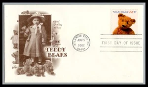 US FDC # 3653 37c Teddy Bears ArtCraft   2002, 9p3484 - Picture 1 of 1