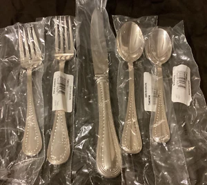 GROSGRAIN Wedgwood Sterling Vera Wang 5 piezas ajuste de lugar sin usar?  Cubiertos - Imagen 1 de 7