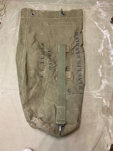 ORIGINAL WWII US ARMY INFANTRY M1942 SOLDIER GI DUFFLE BAG-1944, NAMED - Picture 1 of 9
