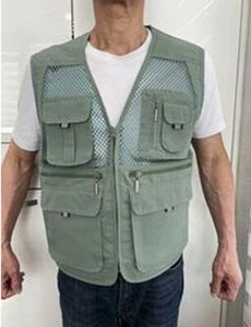 Men's Casual Light Weight Multi-Pockets Outdoor Travel Fishing Hunting Vest - Picture 1 of 5