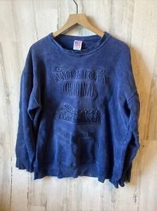 American Original Western Brand Blue Pullover Sweatshirt XL USA - Picture 1 of 9