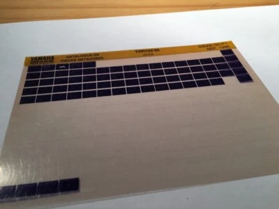 Yamaha TDR125 1999 5AE3 Tdr 125 Micro Enchufe Piezas List Catálogo Microficha - Imagen 1 de 2