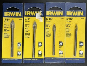 Irwin Glass & Tile Drill Bit - Lot of 4 - 50520 5/16" - 50524 3/8" - Picture 1 of 1