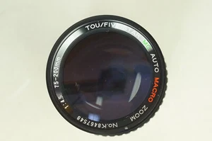 Lente zoom Tou/Five Star 75-200 mm f/4,5 para piezas/reparación de Minolta MD - Imagen 1 de 5