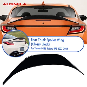 Rear Trunk Spoiler Splitter Wing Decor For Toyota GR86 Subaru BRZ 2022-25 Black - Picture 1 of 10