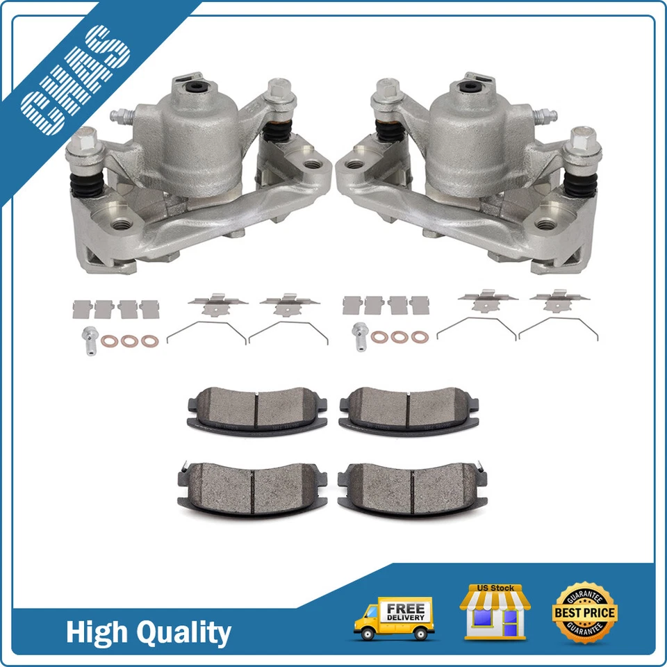 Pinzas de freno traseras con soporte y pastillas de cerámica para Pontiac Grand Prix 1997-2003 Foto 1 de 1