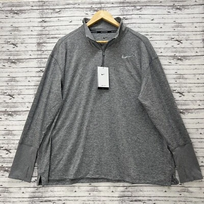 Nike Pullover Women's 2X Gray Running 1/4 Zip Plus Size GYM Workout Dri-Fit NEW - Image 1 of 4
