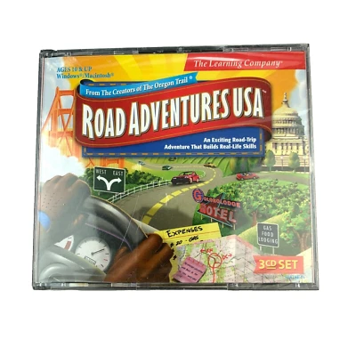 1999 Road Adventures USA CD-Rom PC Windows 95 or Higher Game New Sealed - Image 1 of 4