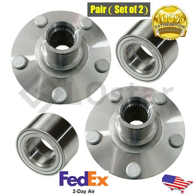 Pair (2) New Front Wheel Hub & Bearing sets Fit 2002- 2006 Nissan Altima 2.5 L Foto 1 de 3
