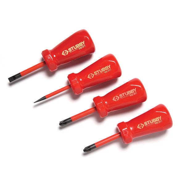CK T48349 VDE Insulated 4 Piece Stubby Slim Screwdriver Set - Image 1 of 1