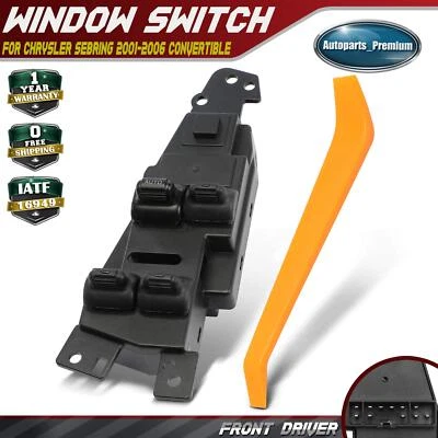 Front Driver Left Power Window Switch for Chrysler Sebring 2001-2006 Convertible - Image 1 of 4