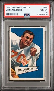 1952 Bowman Small - #144 - Jim Lansford - Texans - PSA 4 - 0429 - Picture 1 of 2