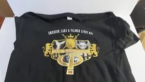 NWoT  Emerson Lake and Palmer Carl Palmer Black 2 Sided Graphic T-Shirt Size L - Picture 1 of 4