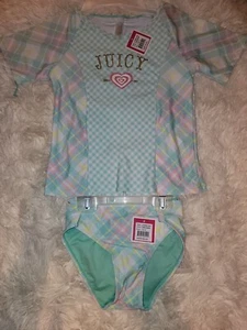 Juicy Couture Black Label Girls 2 Piece Swimsuit- Size 10/12 - NWT - Picture 1 of 4