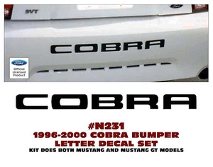 N231 1996 1997 1998 1999 2000 FORD MUSTANG - COBRA - REAR BUMPER LETTER DECAL - Bild 1 von 1