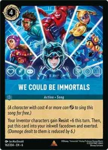 We Could Be Immortals 162/204 Rare Azurite Sea Lorcana Disney English Card - Picture 1 of 1