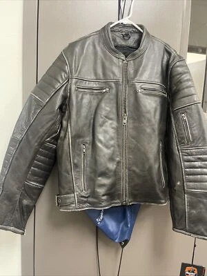 Jaqueta de motocicleta Daniel Smart marrom masculina moderna crossover cinto lateral couro    - Imagem 1 de 4