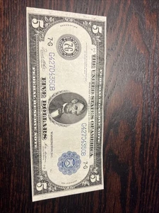 1914 $5 Federal Reserve Note – Chicago G District – Blue Seal Lincoln - Picture 1 of 10