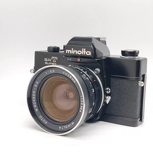 MINOLTA SRT superschwarze analoge Spiegelreflexkamera 35 mm mit Rokkor SG 28 mm f3,5 aus Japan - Bild 1 von 12