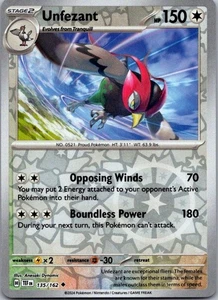 Unfezant Reverse Holo Uncommon SV05: Temporal Forces 135/162 NM - Picture 1 of 2