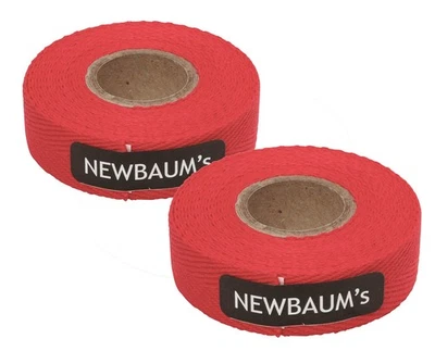 2-Rolls Newbaums Cotton Cloth Road Fixie Bike Handlebar Drop Bar Tape Wrap Red - Image 1 of 4