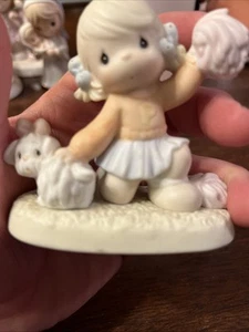1997 PRECIOUS MOMENTS "It's Ruff To Always Be Cheery" Porcelain Figurine No Box - Picture 1 of 3