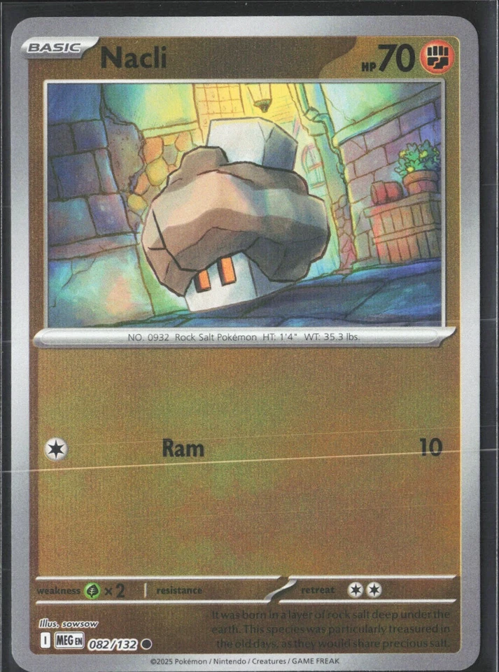 Nacli 082/132 Me01: Mega Evolution Reverse Holo - Image 1 of 2