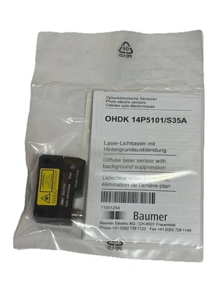 Baumer Diffuse Photoelectric Sensor, Block Sensor OHDK 14P5101/S35A - Image 1 of 4
