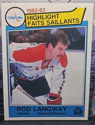 83-84 O-Pee-Chee Rod Langway Season Highlights 🚨🚨🚨 Washington Capitals  - Image 1 of 2